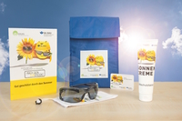 Die UV-Pakete beinhalten je eine Kühltasche, eine UV-Schutzbrille, wasserfeste UV-Schutzcreme und Informationsmaterial.(Bild: BG Bau)