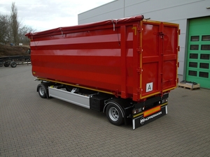 Hüffermann Anhänger mit festem kippbaren Containeraufbau.(Bild: Hüffermann Transportsysteme)