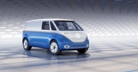 Bisher nur als Studie verfügbar, ab 2022 in Serie: der VW I.D. Buzz Cargo. (Bild: Volkswagen)