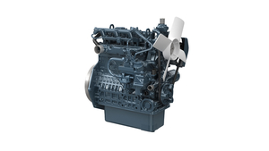 Kubota's erster Dieselmotor unter 19 kW mit elektronischer Steuerung. Die Entwicklung von schwarzem Rauch wird durch ein neues Verbrennungssystem auf ein unsichtbares Niveau reduziert. (Bild: Kubota Holding Europe)