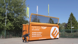 Die Containerabdeckung Speed-Top ist in Sekundenschnelle geöffnet bzw. geschlossen. (Bild: Ellermann Ganderkersee)