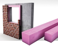 Austrotherm XPS TOP Mauerrandstreifen gewährleisten eine wärmebrückenfreie Umkleidung von Tür- und Fensteröffnungen im zweischaligen Mauerwerk. (Bild: Austrotherm)