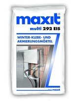 Der kälteresistente Klebe- und Armierungsmörtel von Maxit härtet frostsicher aus und ermöglicht so die korrekte Montage von WDV-Systemen oder Armierungslagen.